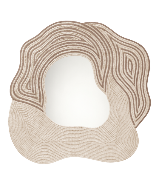 Oco Mirror - Textured Taupe