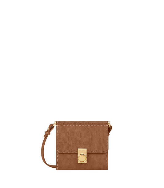 Numéro Sept Crossbody Wallet - Textured Camel